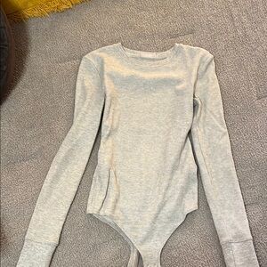 Gray Long Sleeve Bodysuit